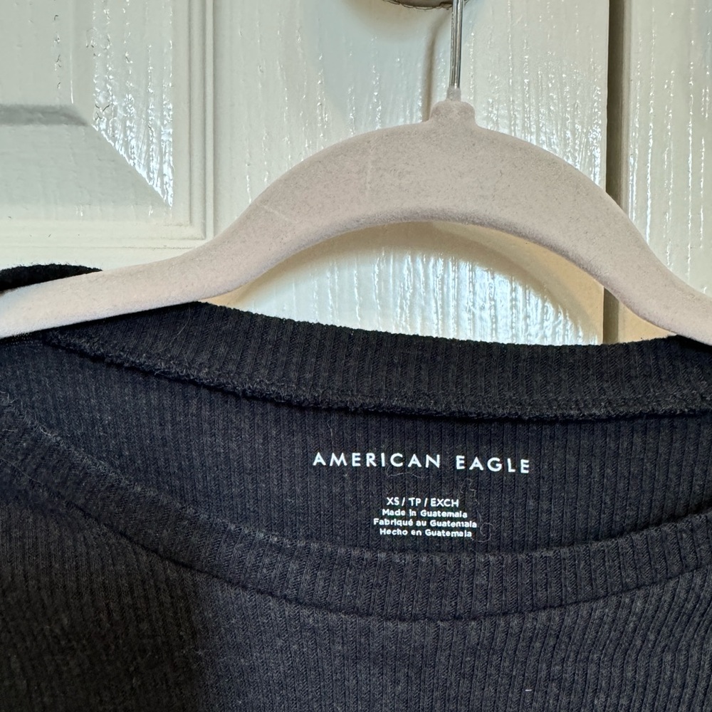 American Eagle Black Basic Top With Adjustable Ci… - image 3